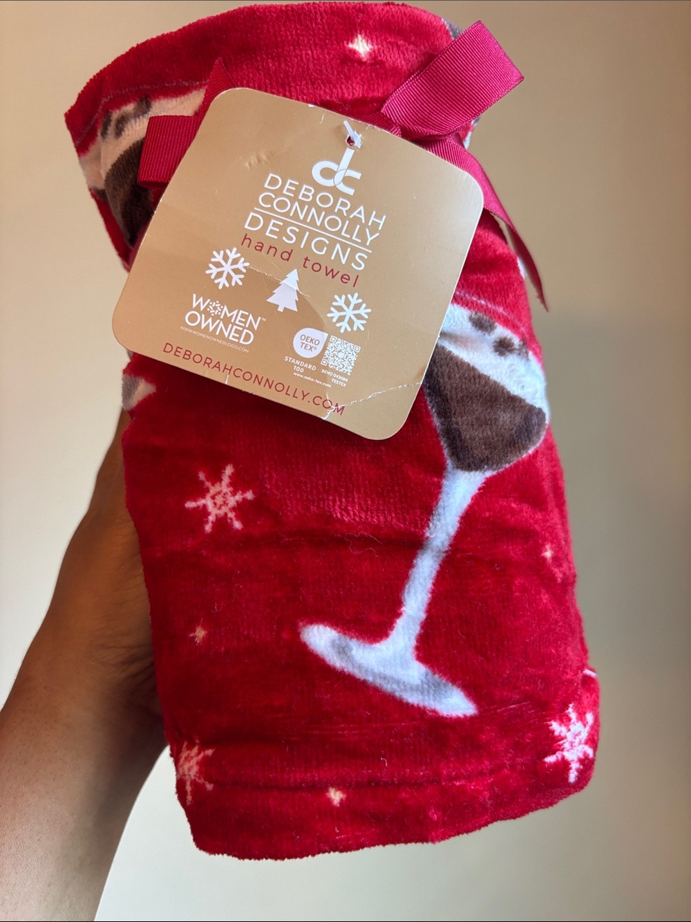 NWT Deborah Connolly Espresso Martini Hand Towels (2)